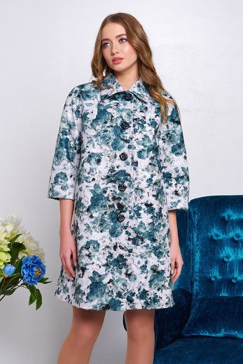 Кликните для увеличения фото №1 Купить Пальто с цветами
